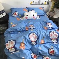 Chăn ga gối poly cotton Doraemon chơi đàn guitar