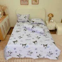 Chăn ga gối Tencel LAMIDO mẫu KUROMI size ga nệm 1m4, 1m6, 1m8, 2m