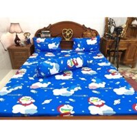 Chăn ga thun Hàn Quốc Set Đôremon