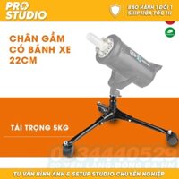 Chân gầm NiceFoto có bánh xe chiều cao 20cm