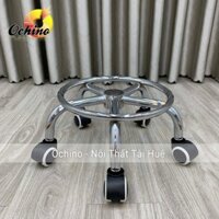 Chân Ghế Tròn Xoay bệt, Chân Tròn có Bánh xe cao 20cm ( Ảnh Thật Shop Chụp )