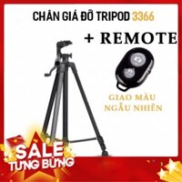 Chân giá đỡ điện thoại TRIPOD3366- tặng kèm remote