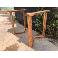 Chân gỗ me tây cho bàn nguyên tấm ( chịu tải 150kg)