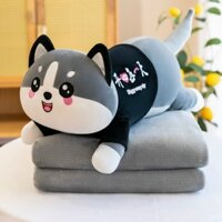 Chăn Gối Chó Husky. 2 in 1.