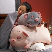 Chăn Gối Hình Thú Heo Con Đáng Yêu 2 Trong 1 Size 50cm