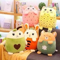 Chăn gối văn phòng, gấu bông kèm chăn 2in1 3in1 Nhà Cam