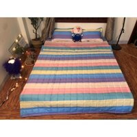 chăn hè cotton poly 3 lớp mẫu cầu vồng