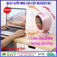 Chăn Hè Lông Vũ Nhập khẩu Mẫu Hot 2021 Mẫu 2020 Quạt sưởi mini 2 chiều để bàn Heater Fan công suất 800W, chống lật