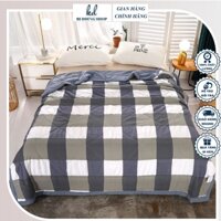 Chăn hè thu cotton đũi mỏng 3 lớp chần bông, chăn mỏng thoáng mát KD-BEDDING kích thước  2m x 2m3
