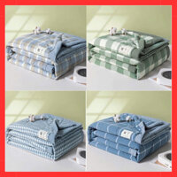 Chăn Hè thu Vải Cotton Đũi Hàn Quốc cao cấp Mềm Mại Thoáng Mát kích thước 2mx2m3
