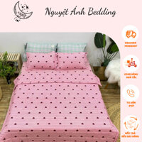 Chăn Hè trần bông 3 lớp, mền cotton poly 4 mùa kt 1m7, đa năng thay thế nệm ngủ văn phòng - Kẻ Tim Hồng, Lá Tre, Hoa,..