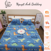 🌹🌳Chăn Hè trần bông 3 lớp, mền cotton poly nhiều họa tiết, thay thế nệm ngủ văn phòng🌹🌳 - Khủng Long Smile, Thỏ cute,..