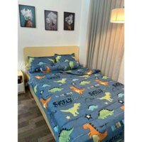 Chăn hè trần bông,mền hè thu mỏng có thể đắp văn phòng, du lịch,chất liệu cotton poly-xuonggagoihanoi-mẫu khủng long smi
