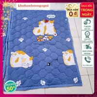 Chăn hè trần bông,Nệm ngủ văn phòng trải sàn,Đệm du lịch tiện lợi size 80x110cm,mẫu mèo đôi