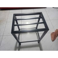 CHÂN KỆ CHẬU HỒ CA 2 TẦNG, SẮT VUÔNG 25 X 1,2 SƠN MÀU ĐEN, SHIP HOA TỐC
