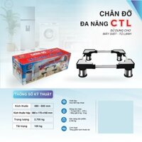 Chân kệ máy giặt, chân kệ tủ lạnh, máy sấy chén đa năng CTL Chánh Phát - Thanh Inox cứng, đệm cao su chống trượt
