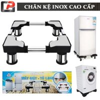 Chân kệ máy giặt, chân kệ tủ lạnh, máy sấy chén đa năng Chánh Phát CTL - Thanh Inox cứng, đệm cao su chống trượt