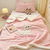 Chăn len cừu dày, chăn ngủ văn phòng, chăn thư giãn, chăn cho ghế sofa hoạt hình