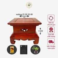 Chân loa đôn gỗ vuông trang trí gỗ đế vuông kê tượng chậu cảnh trang trí gỗ Hương cao 20