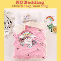Chăn lông cừu 2 lớp cho bé từ 1 đến 5 tuổi, dày dặn, nhiều mầu cho bé  - ND Bedding