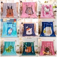 Chăn lông cừu 2 lớp loại dày cho bé nhiều mẫu - Size 1m4 x 1m siêu ấm - gấu hồng