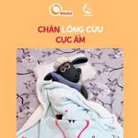Chăn lông cừu 2 lớp loại dày cho bé nhiều mẫu - (Size 1m4 x 1m siêu ấm)