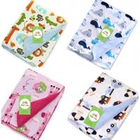 Chăn Lông Cừu 2 Lớp Siêu Mịn Cho Bé Đi Học Đi Chơi 102 x 76cm