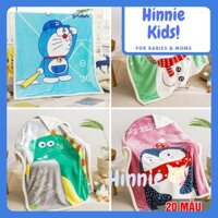 Chăn LÔNG CỪU 2 lớp thu đông, dày dặn giữ ấm cho bé -(100x140cm) ( 1 MẶT BÔNG) HINNIE KIDS
