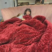 Chăn lông cừu chữ vạn 3 kg cỡ 2mx2m2