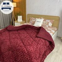 Chăn Lông Cừu Chữ Vạn dày 3 Lớp 3,3kg 2mx2m2 lông mềm mịn,Ấm áp cho mùa đông
