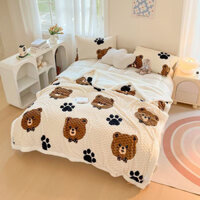 Chăn lông cừu có khoá kéo lồng được ruột, Chăn lông cừu size lớn 2m*2m3 nhập khẩu