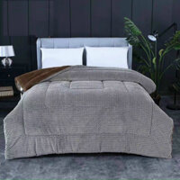 Chăn Lông Cừu Đại Hàn Crow Luxurowr nặng 4kg hoạ tiết vân chìm sang trọng
