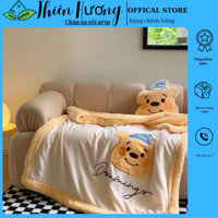 Chăn Lông Cừu DISNEY ,(Tặng kèm gối hình con vật) Chăn trẻ em size 1m2x1m5-Thiên Hương.