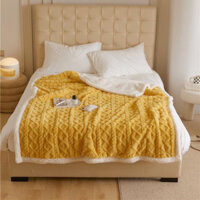 Chăn Lông Cừu Họa Tiết Cao Cấp ,Chăn Cừu Hàng Nhập Nguyên Chiếc Chăn Lông Thỏ 2,5KG