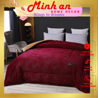 Chăn lông cừu NICOLAS mặt trên là nỉ Merino mặt dưới là lông cừu FLEECE không gây kích ứng da sợi bông tơ tắm Organic