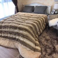 Chăn Lông Cừu Úc Đại Hàn Nặng 4Kg - Hàng Nhập Khẩu Cao Cấp Siêu Ấm Kích Thước 2mx2m3