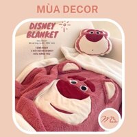 Chăn lông cừu và gối trang trí họa tiết Disney cao cấp - Mùa Decor
