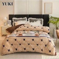 Chăn lông cừu  yuki, Chăn mùa đông bề mặt nỉ mềm,bụng dưới là lớp lông thỏ mượt mà,tạo độ ôm và ấm áp cho người dùng
