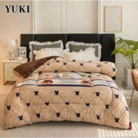 Chăn lông cừu  yuki, Chăn mùa đông bề mặt nỉ mềm,bụng dưới là lớp lông thỏ mượt mà,tạo độ ôm và ấm áp cho người dùng Nhà