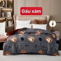 Chăn Lông Cừu YUKI Siêu Ấm, Siêu Kute Dễ Thương KT:2m3x2m hàng loại 1 vỏ lông cừu