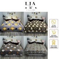 Chăn lông cừu YUKI,chăn lông thỏ cao cấp HA_bedding,chăn chần bông làm ấm nhanh giữ nhiệt tốt kích thước 2mx2m3.