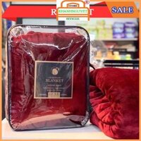 Chăn lông thỏ Blanket dày, 2,4kg, 2mx2m3, túi đựng, hàng nhập cao cấp loại 1
