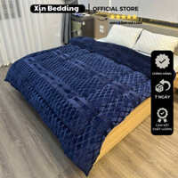 Chăn lông thỏ COCO hàng Nhập Khẩu chuẩn 4kg siêu dày ấm mềm mịn, Chăn đại hàn không rụng lông giữ ấm cực tốt 2m-2m3