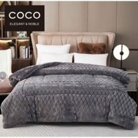 Chăn Lông Thỏ Thương Hiệu Coco Elegant & Noble 2Mx2M3, Chăn Lông Thỏ Mềm Mịn Cao Cấp Đại Hàn Nặng 4kg