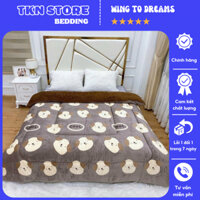 Chăn lông thỏ YUKI đại hàn siêu ấm , chất liệu nhẹ mềm mịn , giặt máy thỏa mái không rụng lông