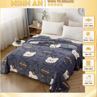 Chăn lông tuyết mỏng in hình kích thước 2m*2m2