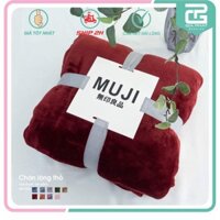 Chăn Lông Tuyết Muji Cao Cấp hàng loại 1 kích thước 2mx2m2 nặng 1,7kg Siêu Mềm Mịn, chăn văn phòng.