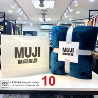 Chăn Lông Tuyết Muji Siêu Mềm Mịn, Chăn Lông Cao Cấp 2mx2m3 nặng 1,7kg