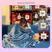 Chăn Lông Tuyết Muji Siêu Mềm Mịn, Chăn Lông Cao Cấp Kích Thước 2mx2m3 nặng 1,7kg nhiều màu