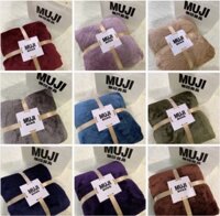 Chăn Lông Tuyết Muji Siêu Mềm Mịn, Chăn Lông Cao Cấp Kích Thước 2mx2m3 nặng 1,7kg
